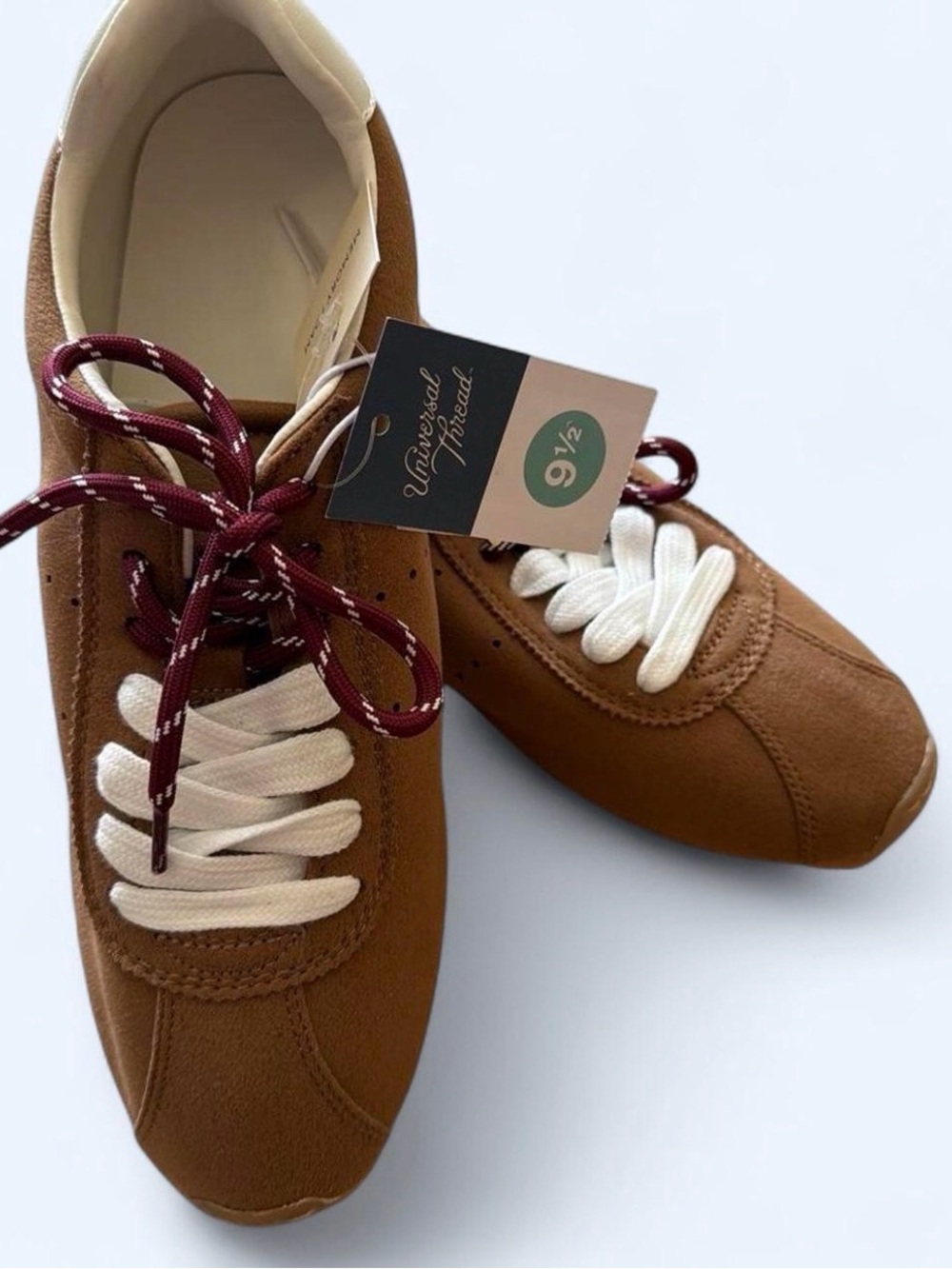 Women’s low top sneaker by Universal Thread. Brown microsuede New. Size 9.5